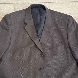 Versini Sports Coat Blazer Mens 50R Tweed Jacket Silk 3 Button Woven